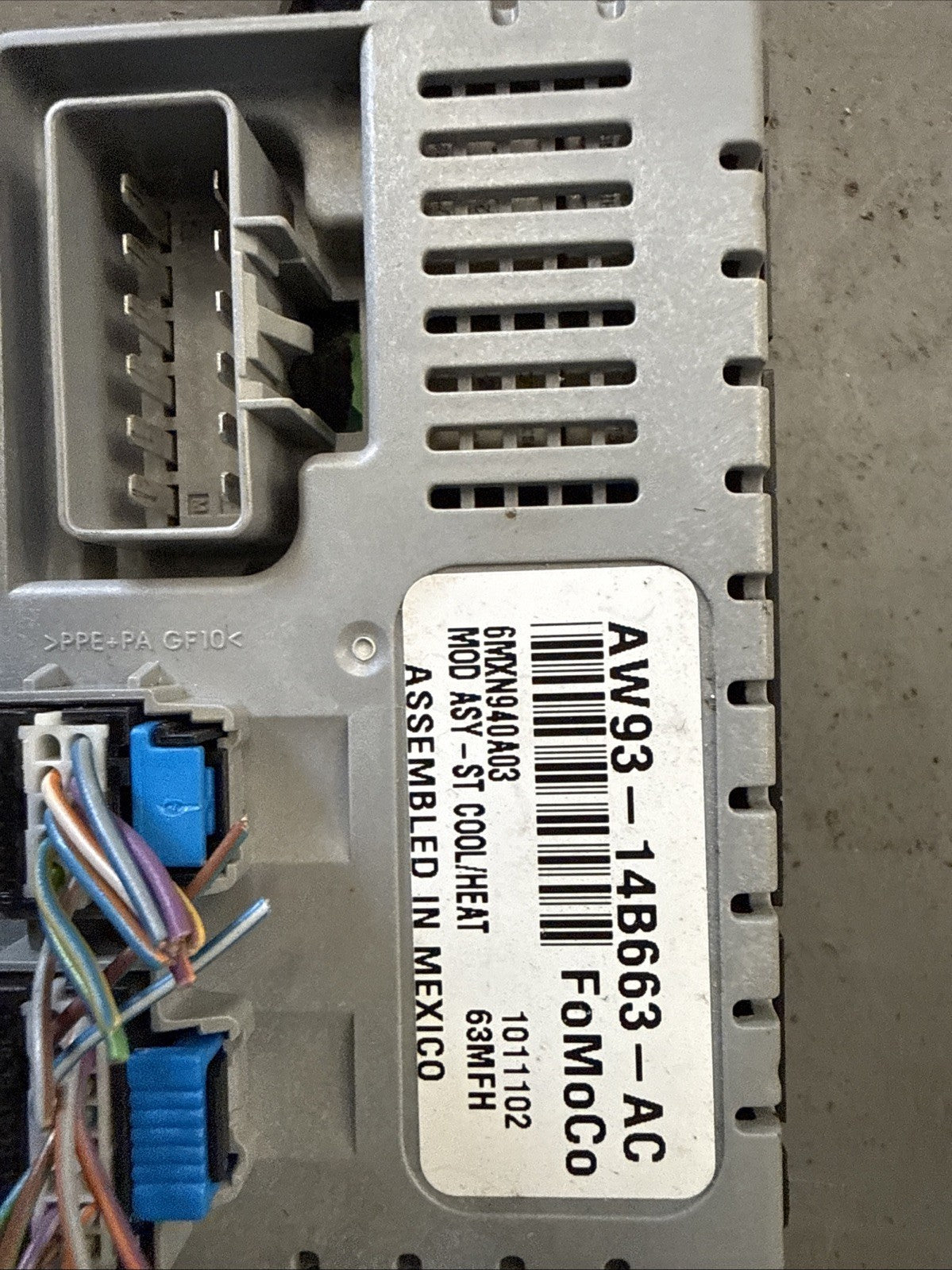 2010 JAGUAR XJ X351 HEATED SEAT CONTROL MODULE AW93-14B663-AC A227