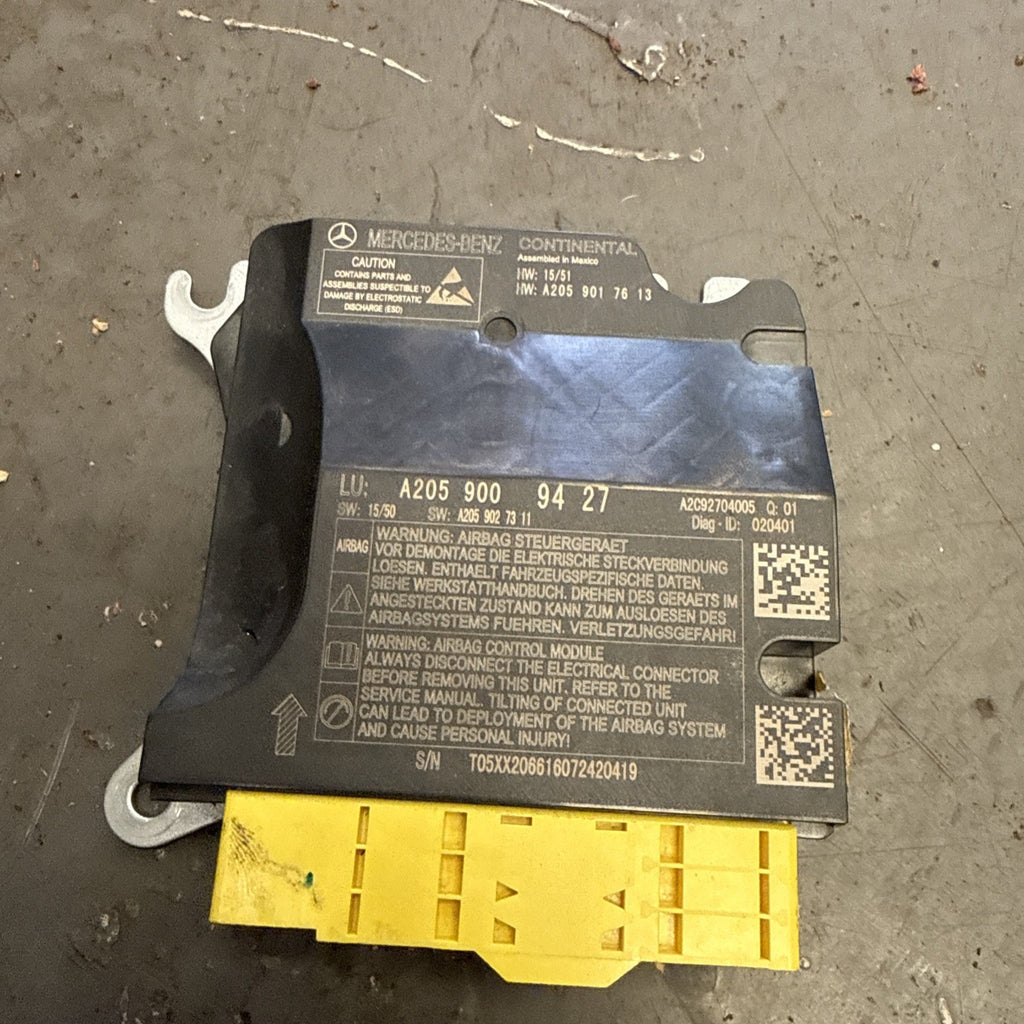 16-22 MERCEDES BENZ X253 SAFETY AIRBAG SENSOR CONTROL MODULE A2059009427
